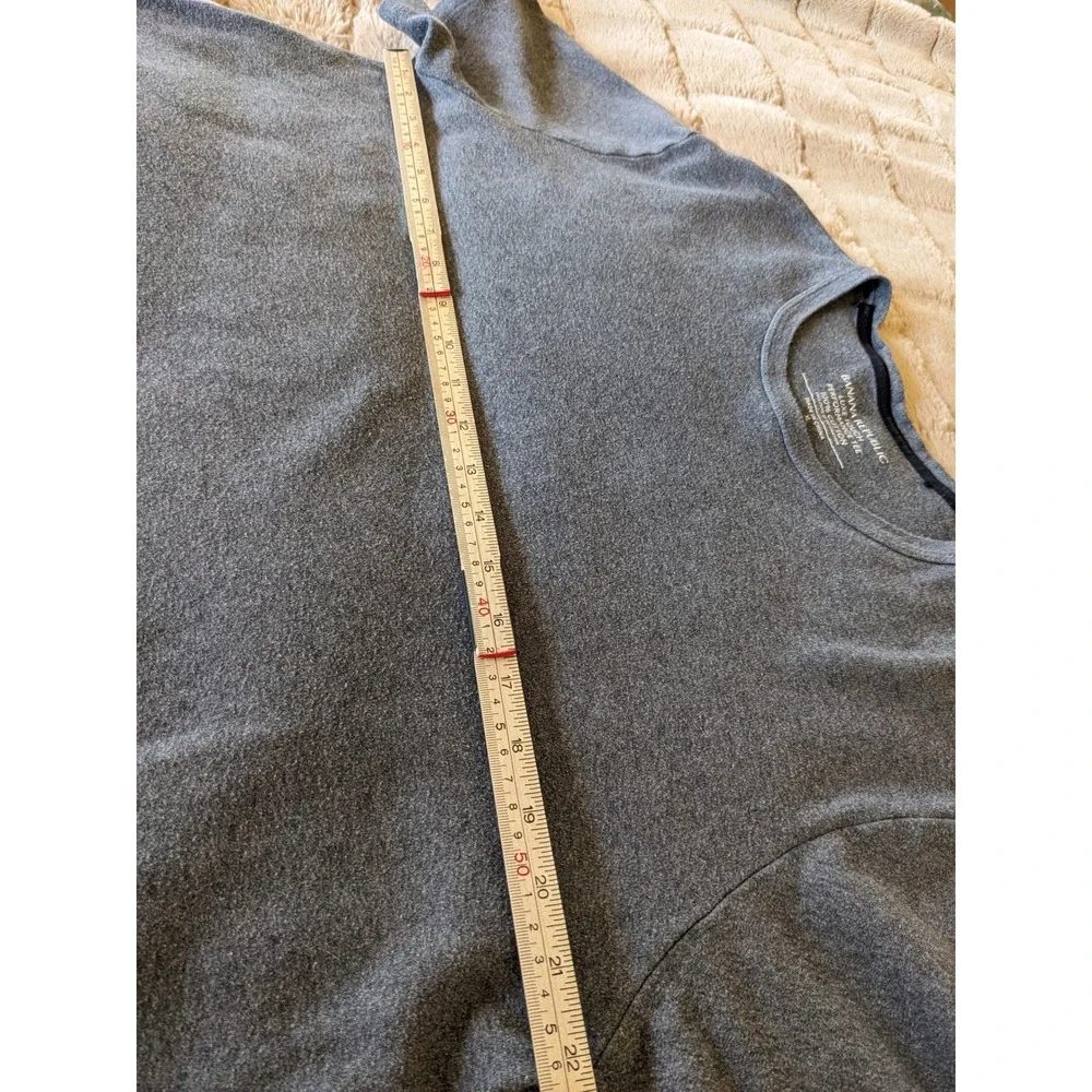 Banana Republic Luxe Touch Performance Tee Mens XL Gray Cotton SS Shirt
